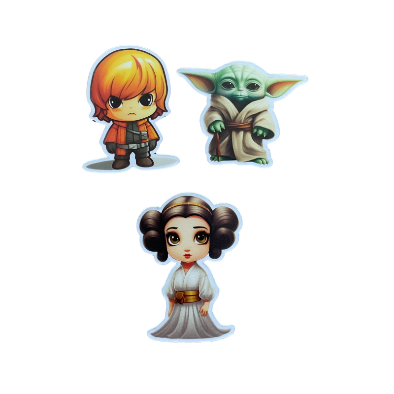 Star Wars set of 3 Magnets - Yoda, Leia & Luke