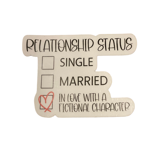 Relationship Status - Fictional Character Sticker