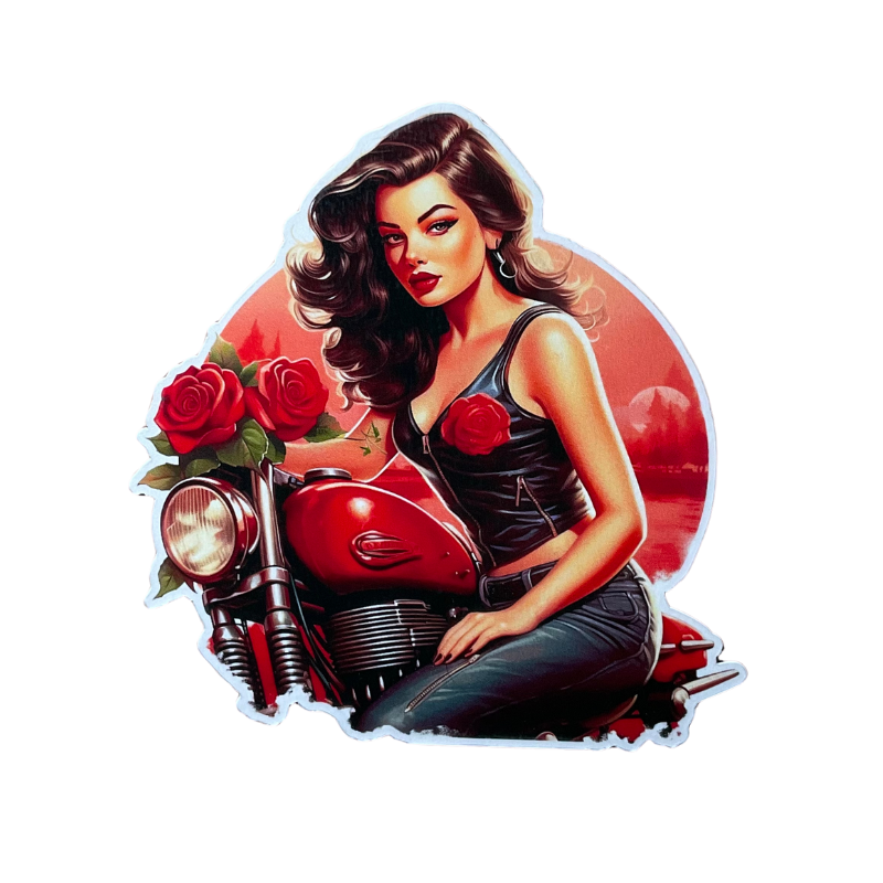 Rockabilly Pin-Up Biker Girl magnet